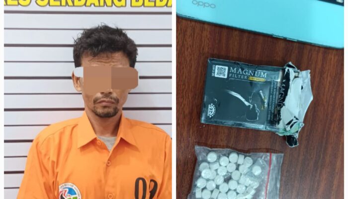 Polres Sergai Amankan Pengedar Ekstasi Asal Medan