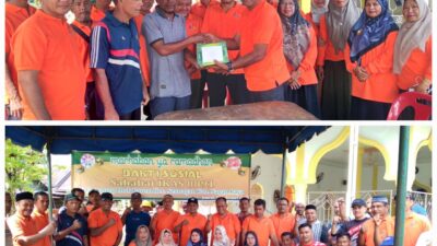 Jelang Ramadhan, Pengurus Ikas Baksos Dan Serahkan Paket Al-Qur’an Di Desa Lhok Padang Parom