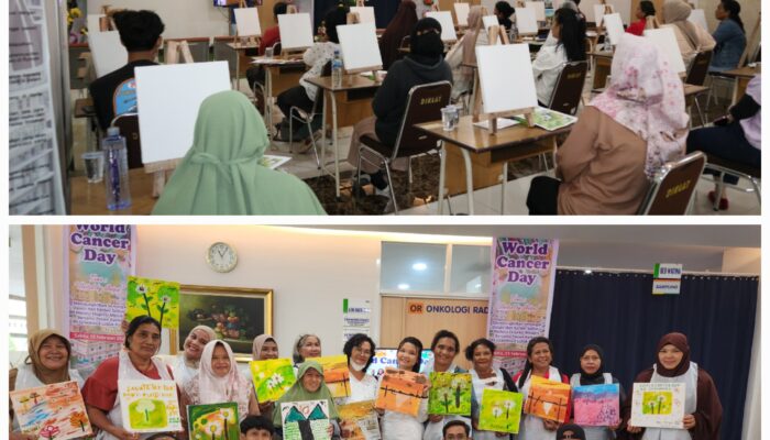 RS Grandmed Gelar Live Painting Bagi Pasien Dan Penyintas Kanker