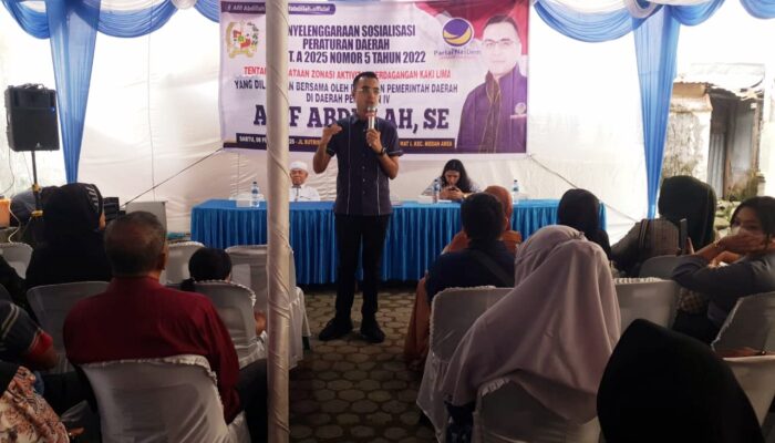 Afif Abdillah, SE Sosialisasikan Perda Penataan Zonasi PKL