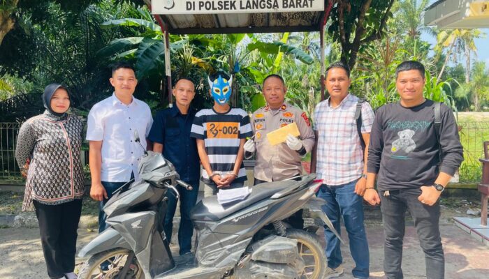 Bawa Kabur Sepeda Motor, Warga BTN Polri Diciduk Polsek Langsa Barat