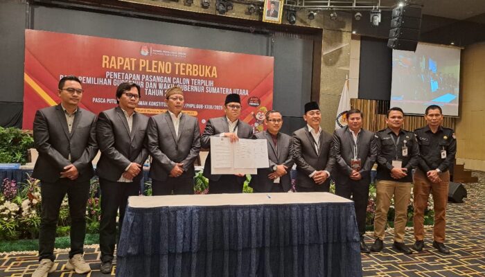 KPU Sumut Tetapkan Bobby-Surya Pemenang Pilgubsu 2024