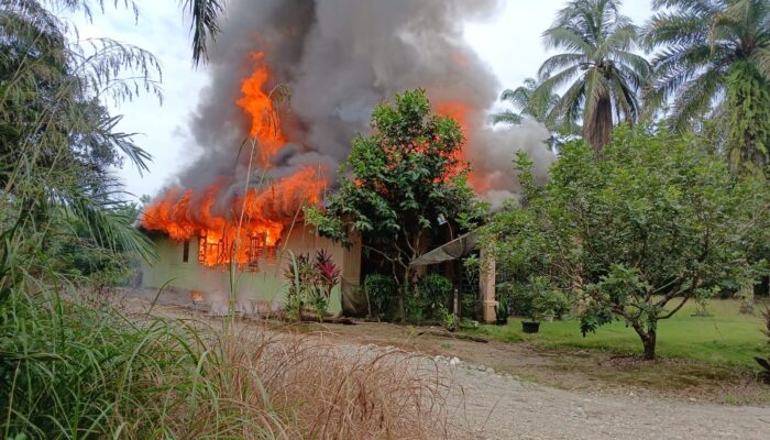 Kebakaran Di Subulussalam Satu Rumah Hangus