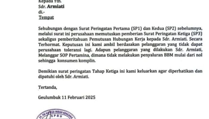 Layani Konsumen Tak Sesuai SOP, Karyawan SPBU Geulumbuk Dipecat