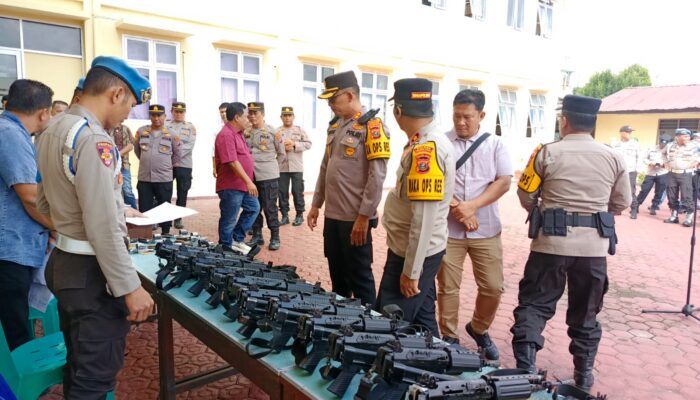 Polres Taput Cek Berkala Personel Pemegang Senpi
