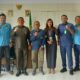 Ketua PN Sei Rampah M. Sacral Ritonga, didampingi Wakil Ketua Maria Christine Natalia Barus, Juru Bicara Lutfan Darus saat menerima silaturahmi Pengurus dan anggota PWI Sergai dipimpin Edi Saputra, Selasa (11/2) di gedung PN Sei Rampah di Sei Rampah. (Waspada/Ist)