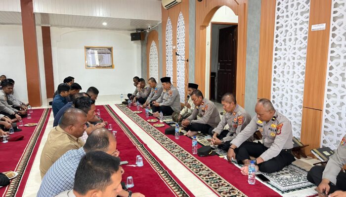 Tahlilan Untuk Almarhum Abu Kuta Krueng Di Polres Aceh Utara