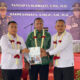 Kakanwil Ditjenpas Sumut, Yudi Suseno berfoto bersama dengan pejabat lama dan baru Kalapas Lubukpakam. (Waspada/ist).