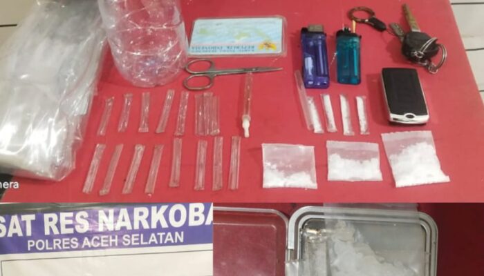 Digrebek Polisi, Petani Kluet Selatan Tersangka Sabu Coba Melarikan Diri
