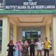 Dekan FTIK IAIN Langsa, Dr. Amiruddin Yahya Azzawiy, M.A saat menerima kunjungan delegasi Kantor Kementerian Agama (Kankemenag) Kabupaten Langkat di kampus setempat, Sabtu (15/2). Waspada/dede