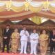 Bupati Agara, HM Salim Fakhry, SE, MM saat sedang menyampaikan pidatonya. Waspada/Seh Muhammad Amin