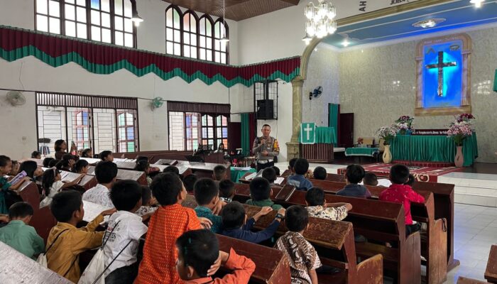 Siswa Sekolah Minggu Di Labusel Diberi Pemahaman Keselamatan Berlalu Lintas