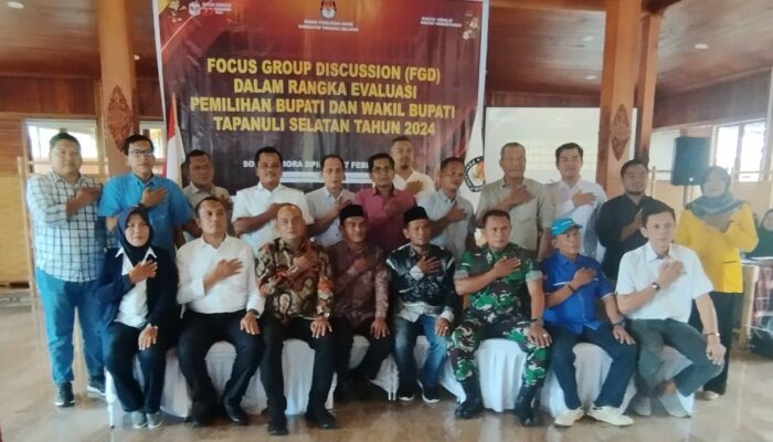 KPU Tapsel Gelar FGD Evaluasi Pemilihan Bupati Dan Wakil Bupati 2024