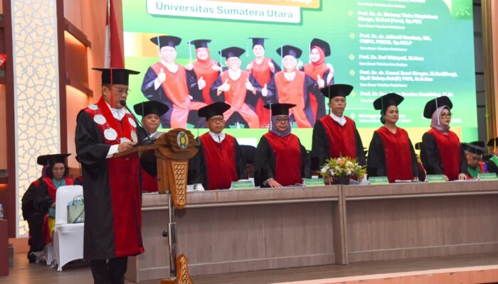 USU Kukuhkan Enam Guru Besar Baru, Dorong Kolaborasi Dan Inovasi Akademik