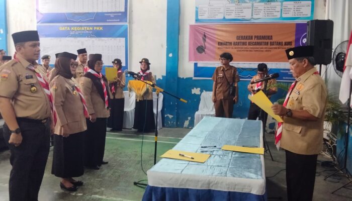 Yusuf Siregar Lantik Ka Mabiran, Ka Kwarran Serta LPK Kwarran Gerakan Pramuka Batangkuis