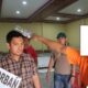 Polres Langkat melaksanakan rekonstruksi  kasus tindak pidana pembunuhan terhadap korban Sujarwo di Mapolres Langkat. Rabu (19/2/25).Waspada/ist. 