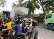 Truk Tabrakan, Jalinsum Torgamba Macet