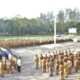 ASN Pemkab Aceh Tamiang mengikuti apel perdana pada Senin (24/2) di lapangan tribun kantor bupati setempat. (Waspada/Yusri).
