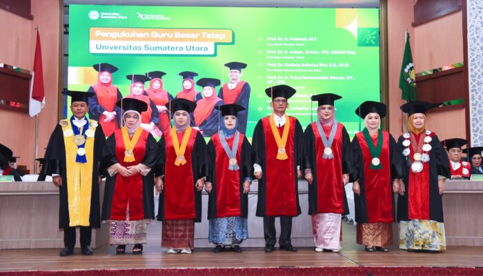 6 Guru Besar Kembali Dikukuhkan, USU Wujudkan Kampus Berkelas Dunia