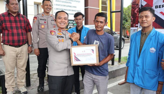 Sambut Ramadhan, Kapolres Agara Berikan Bansos Kepada BEM Dan OKP