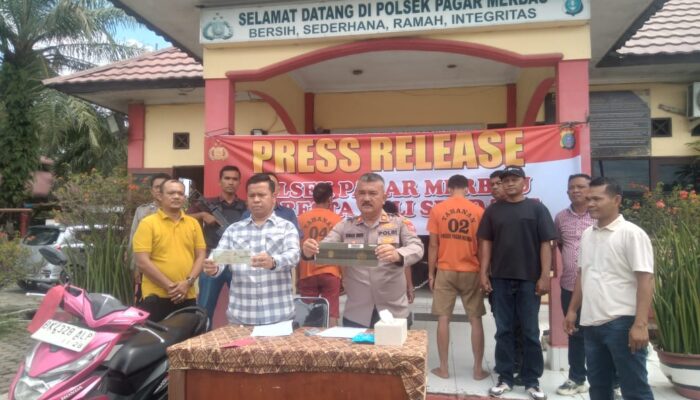 3 Pelaku Curanmor Ditangkap Polsek Pagar Merbau, 1 Sepeda Motor Disita