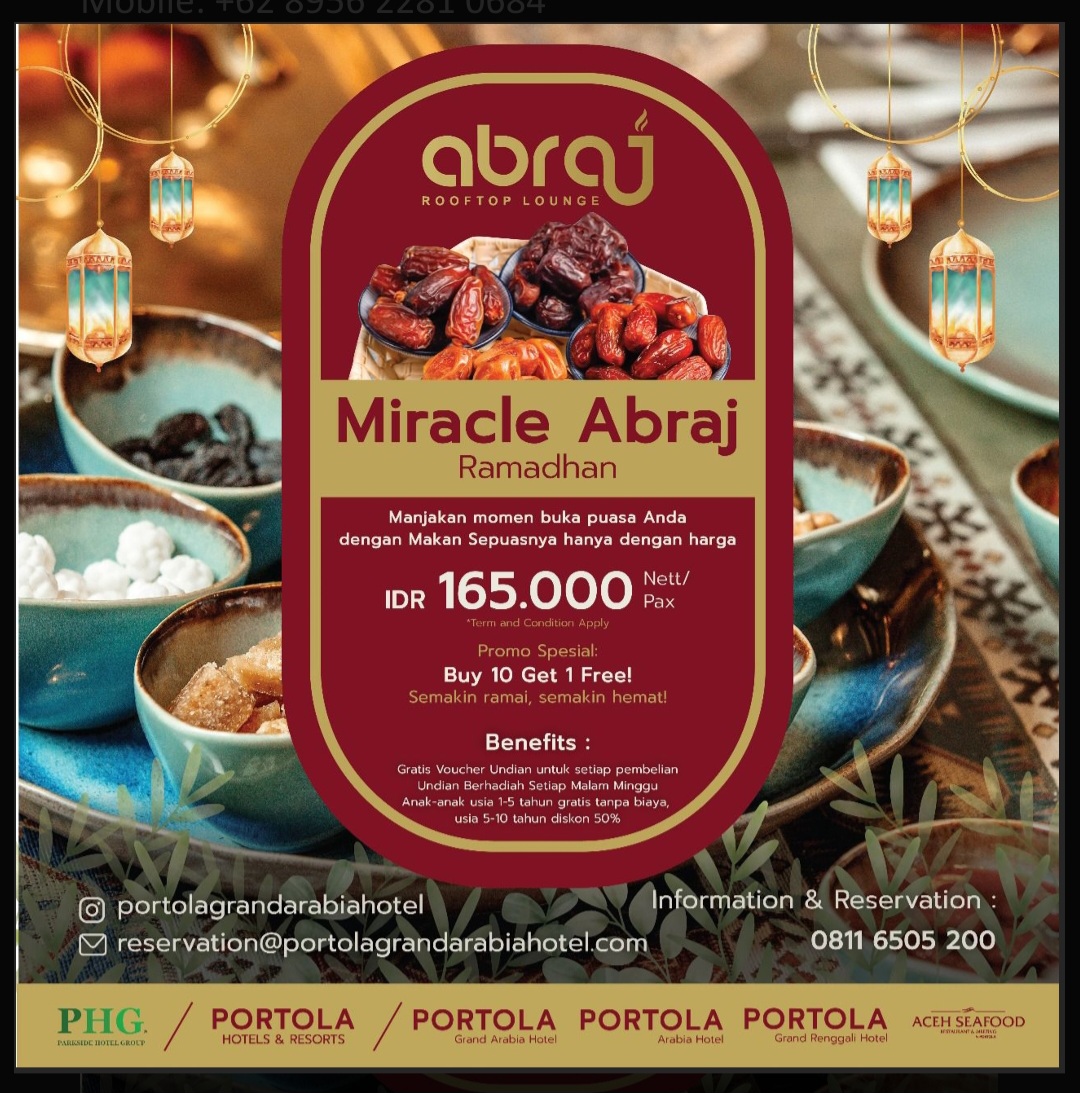 Intip Harga Buka Puasa Di Abraj Rooftop Lounge Banda Aceh