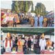 Bupati dan Wakil Bupati Nias Selatan, Sokhiatulo Laia - Yusuf Nache yang tiba di Telukdalam.usai dilantik di Jakarta dan mengikuti retret di Akmil Magelang disambut dengan antusias oleh ribuan masyarakat, Minggu (2/3). Waspada/Budi Gowasa.