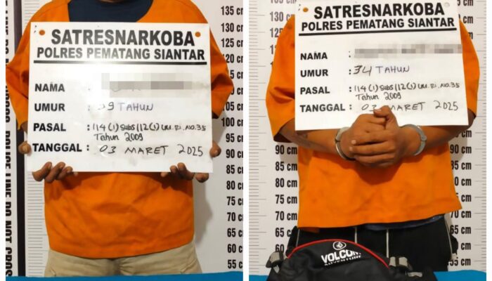 Polres P.Siantar Ringkus Pria Miliki Ganja Dan Gagalkan Peredaran Sabu
