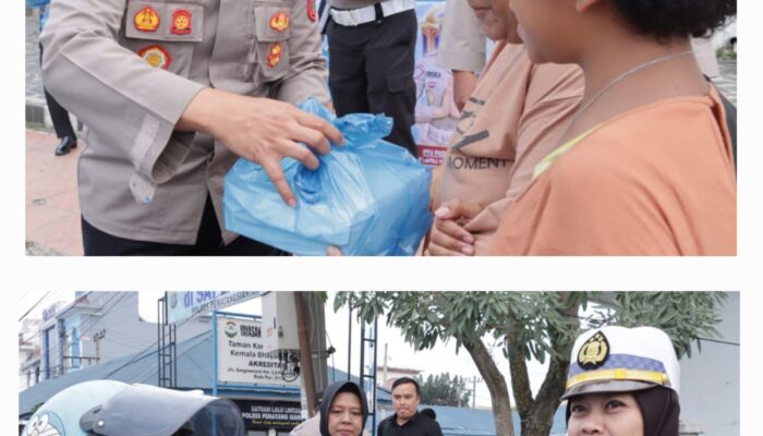 Polres P.Siantar Bagi Takjil Ke Masyarakat