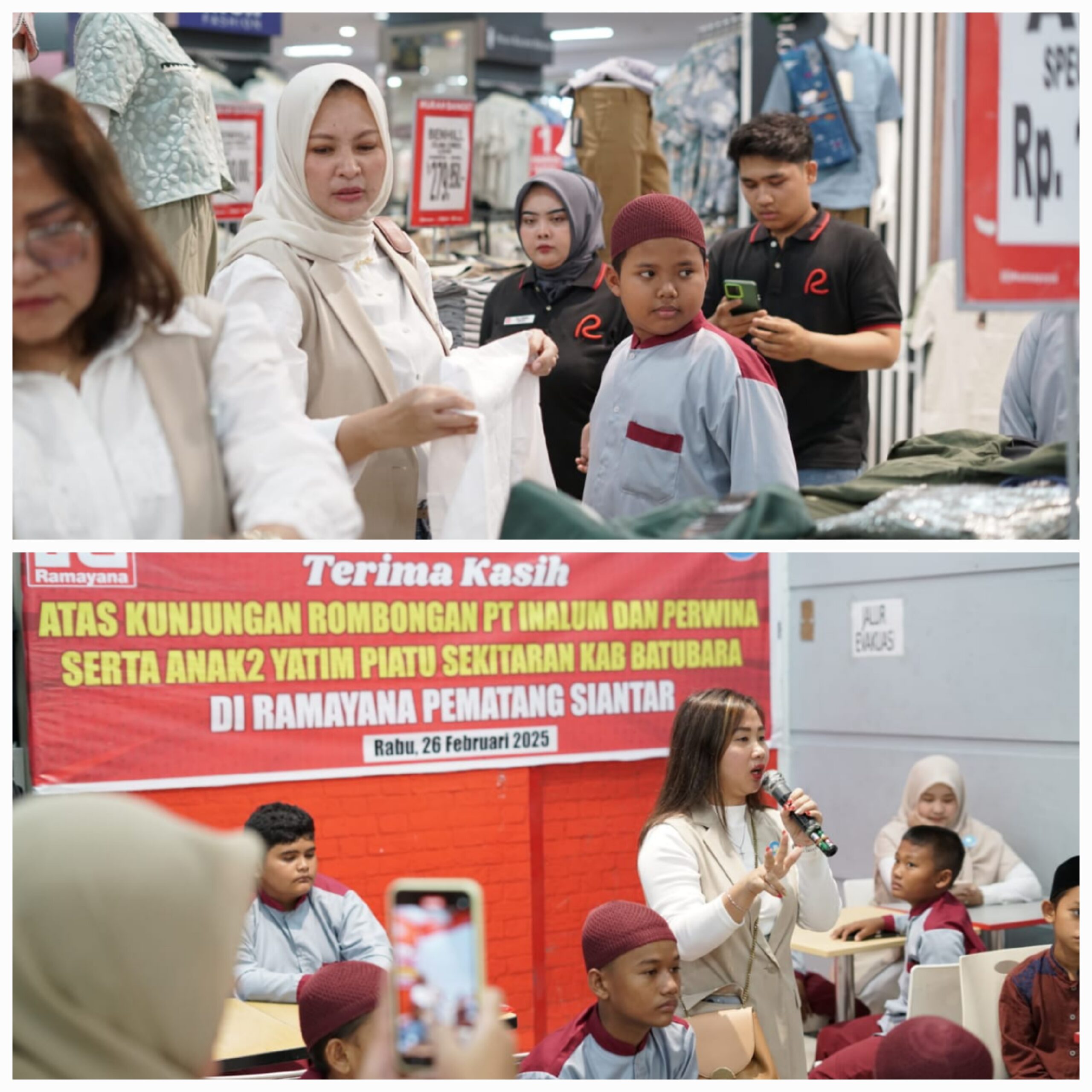 Inalum Ajak Anak Yatim Belanja Pakaian Lebaran Inalum Ajak Anak Yatim Belanja Pakaian Lebaran
