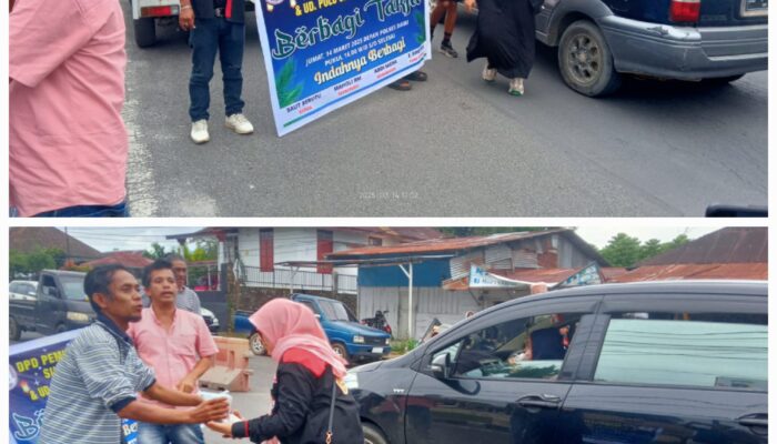 DPD PPI Kabupaten Dairi Bagi Takjil Kepada Pengendara