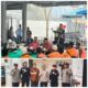 JALANNYA buka puasa bersama warga binaan serta keluarga di ruang kunjungan, Lapas Kelas IIA Labuhanruku dan kunjungan Kasat Binmas Polres Batubara/ jajaran. Waspada/Ist