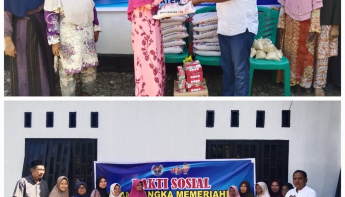 PWI Palas Bantu Paket Sembako Fakir Miskin