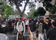 Kemacetan Terjadi Di Depan Gedung DPRD Sumut Saat Aksi Mahasiswa