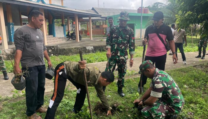 Satgas TMMD Ke-123 Kodim 0112/Sabang Tanam 200 Pohon Lestarikan Lingkungan