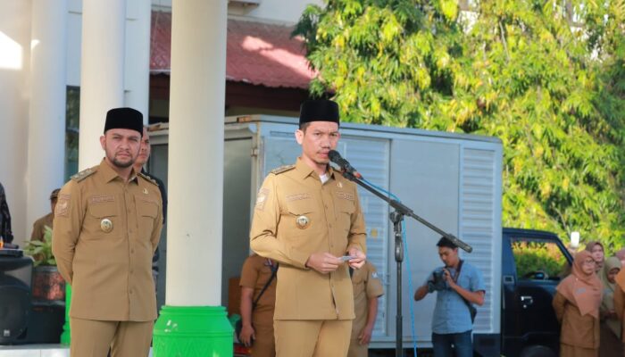 Apel Gabungan Perdana Bupati Tarmizi Bersama Wabup