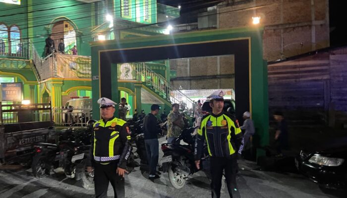 Polres Humbahas Patroli Pengamanan Sholat Tarawih
