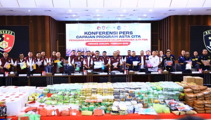 Bareskrim Tangkap 9.586 Tersangka Narkotika Dengan Barang Bukti 4,171 Ton