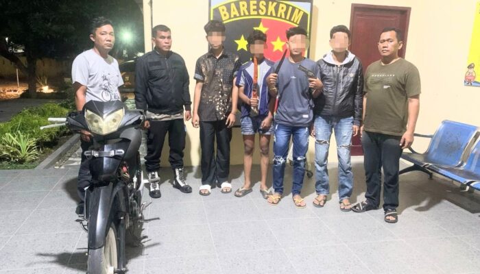 Bawa Pistol Mainan Dan Samurai, Empat Remaja Genk Motor TRM Diringkus Polsek Indrapura