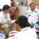Wali Kota Pematangsiantar Wesly Silalahi (tiga kiri) menerima dengan hangat kunjungan Kepala KPw BI Muqorobin (tiga kanan) dan jajarannya di ruang kerja Wali Kota di Balai Kota, Jl. Merdeka, Rabu (5/3).(Waspada-Ist).