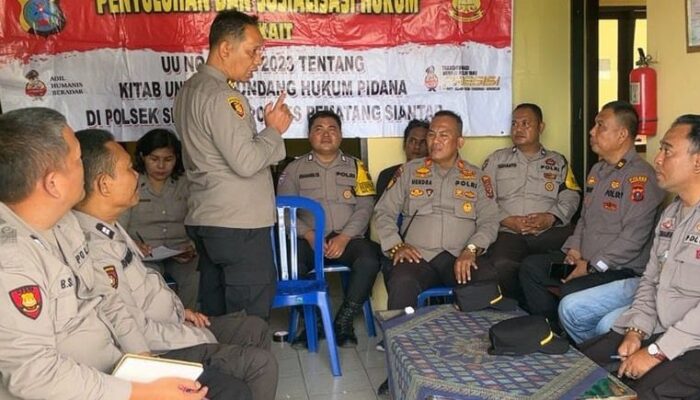 Polres P.Siantar Sosialisasikan UU No. 1 Tahun 2023