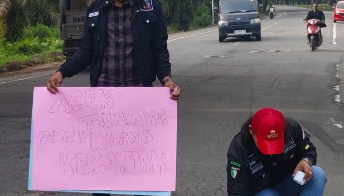 Jalan Nasional Di Aceh Tamiang Dibayangi Ancaman Lubang