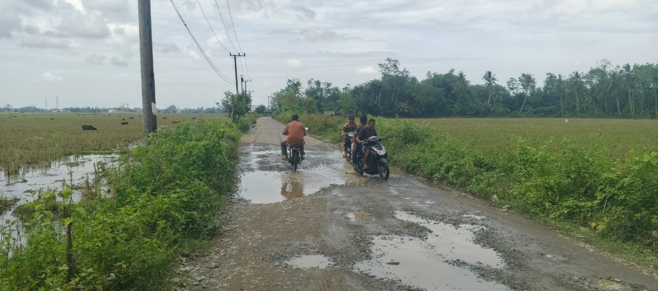 Jalan Blang Malu - Ujong Rimba Rusak, Warga Minta Perhatian Pemerintah Jalan Blang Malu - Ujong Rimba Rusak, Warga Minta Perhatian Pemerintah