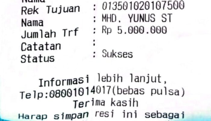 Petugas Yantek PLN Gunungtua Bayar Rp10 Juta Urus Serkom