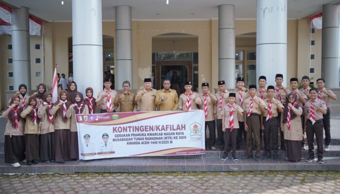 Bupati Nagan Raya Lepas Kontingen Pramuka MTR XXIV Ke Aceh Barat
