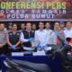 POLRES Samosir bersama Polda Sumut lakukan press release. Waspada/Valencius Sitorus.