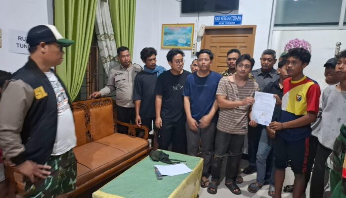 Diduga Karyawan Warkop Dan Warga Saling Serang, Polsek Beringin Damaikan