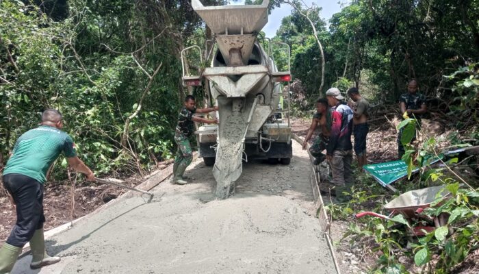 Pengerjaan Jalan TMMD Ke-123 Di Gampong Jaboi Capai 80 Persen