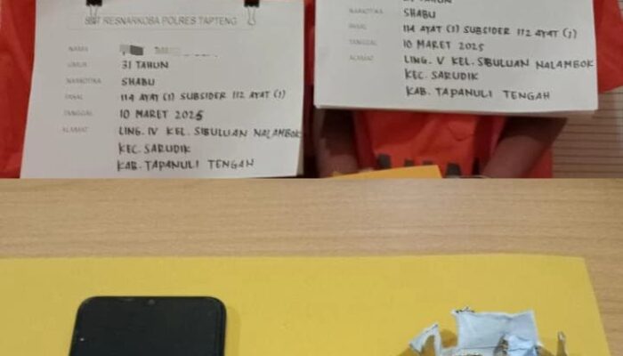Polres Tapteng Tangkap 2 Pengedar Sabu