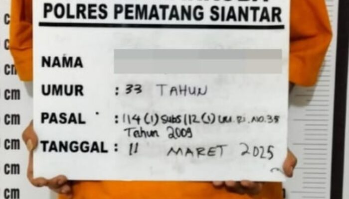 Polres P.Siantar Ringkus Pengedar Sabu Asal Simalungun